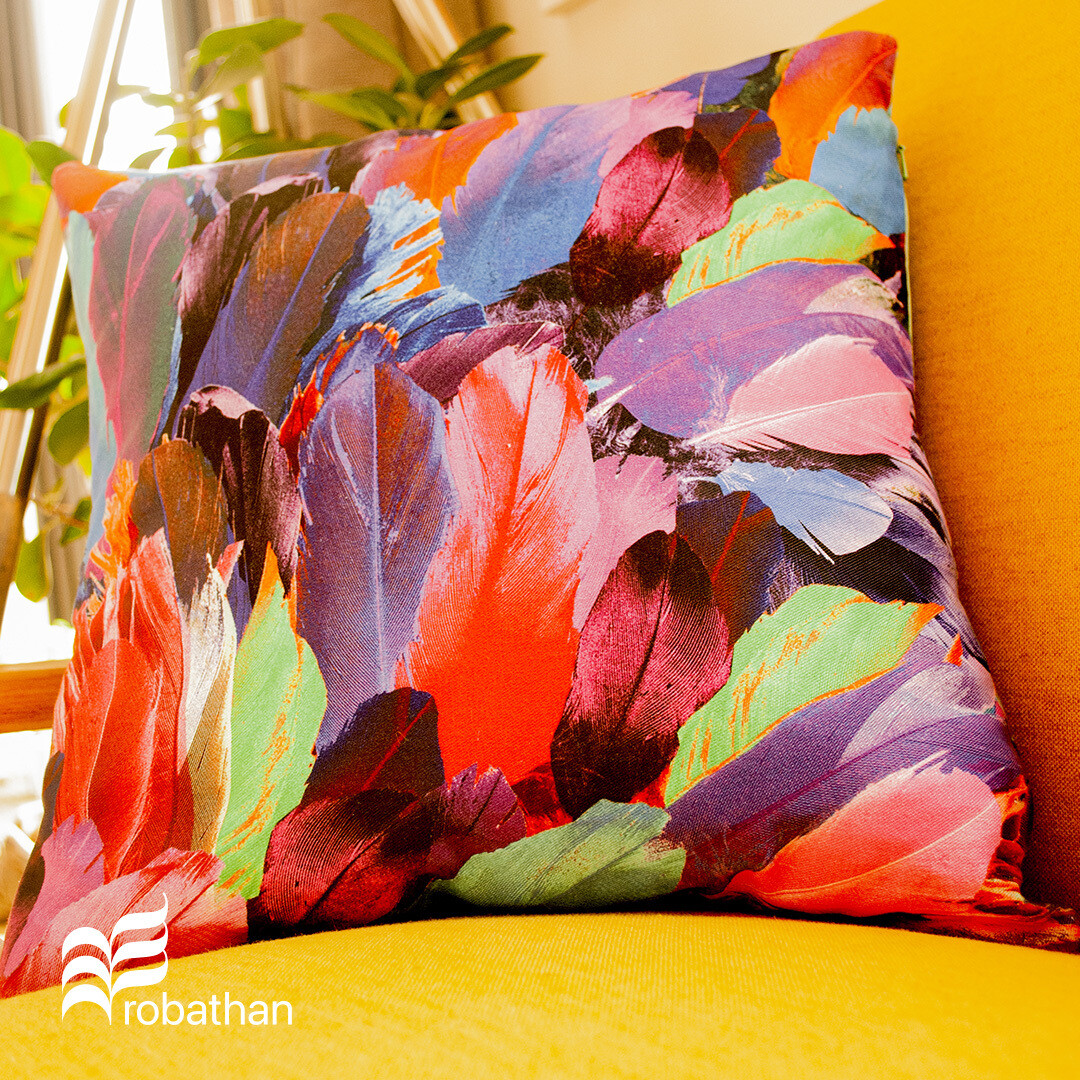 CUSHION COVER: feathers