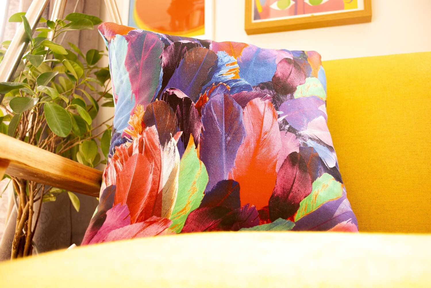 CUSHION COVER: feathers