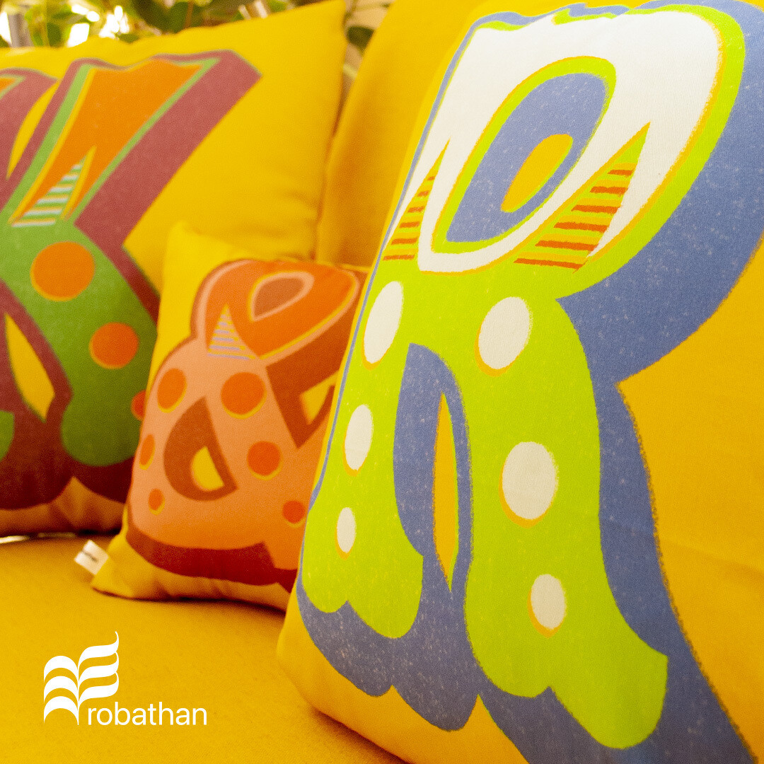 CUSHION COVER: circus carnival letters and numbers