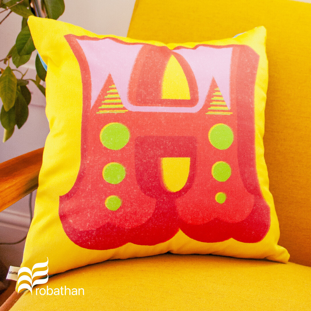 CUSHION COVER: circus carnival letters and numbers