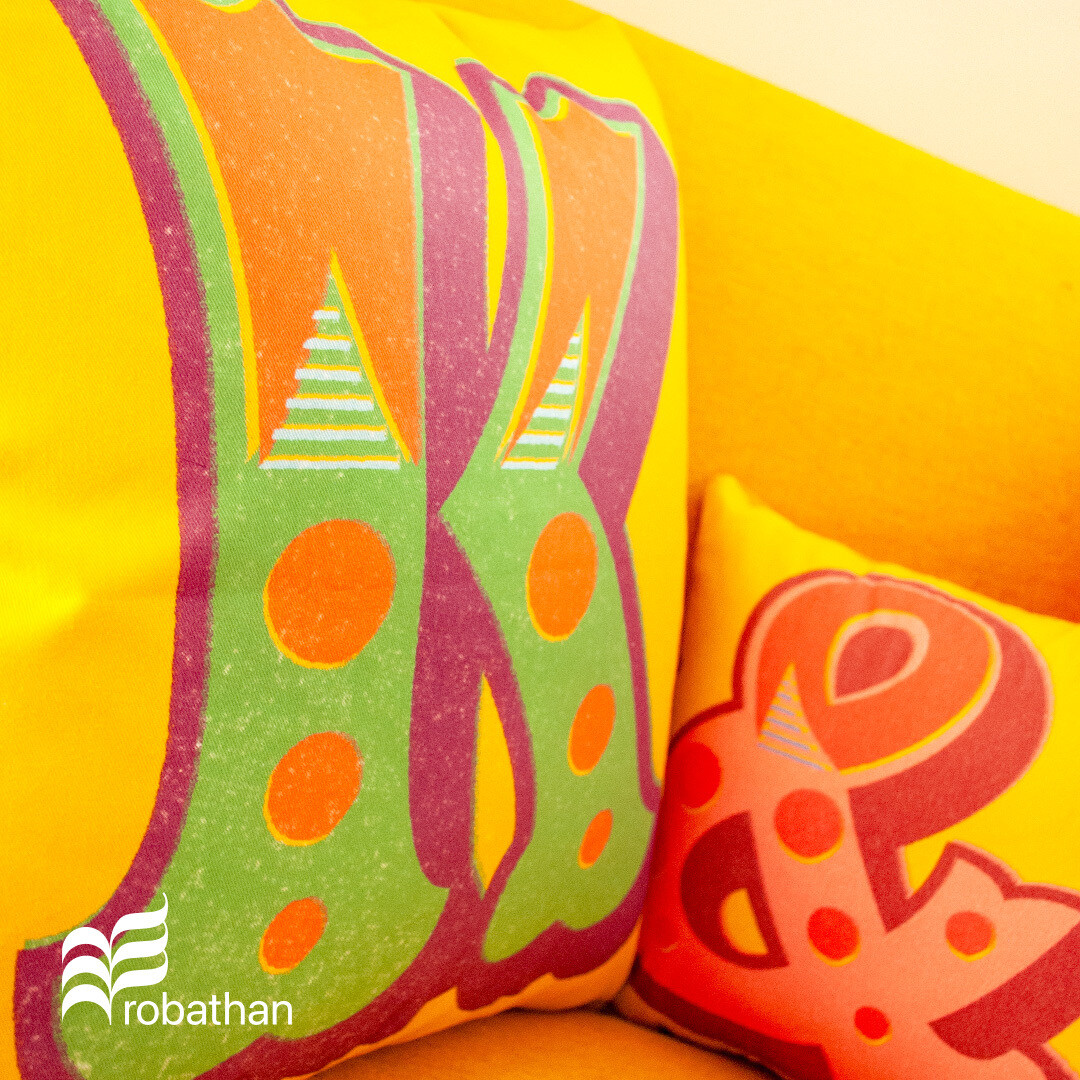 CUSHION COVER: circus carnival letters and numbers