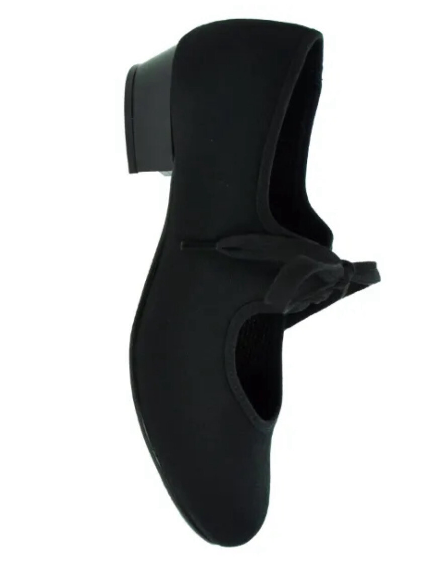 Canvas tie up tap shoes