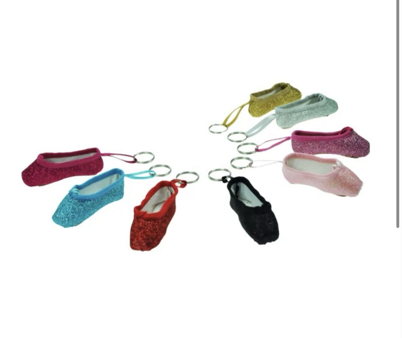 Glitter Ballet Shoe Keyring