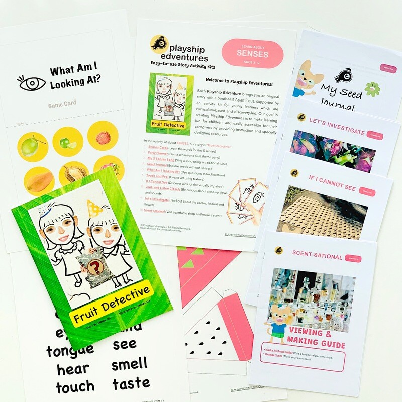 &quot;Fruit Detective&quot; 
Story Activity Kit (PRINTED)