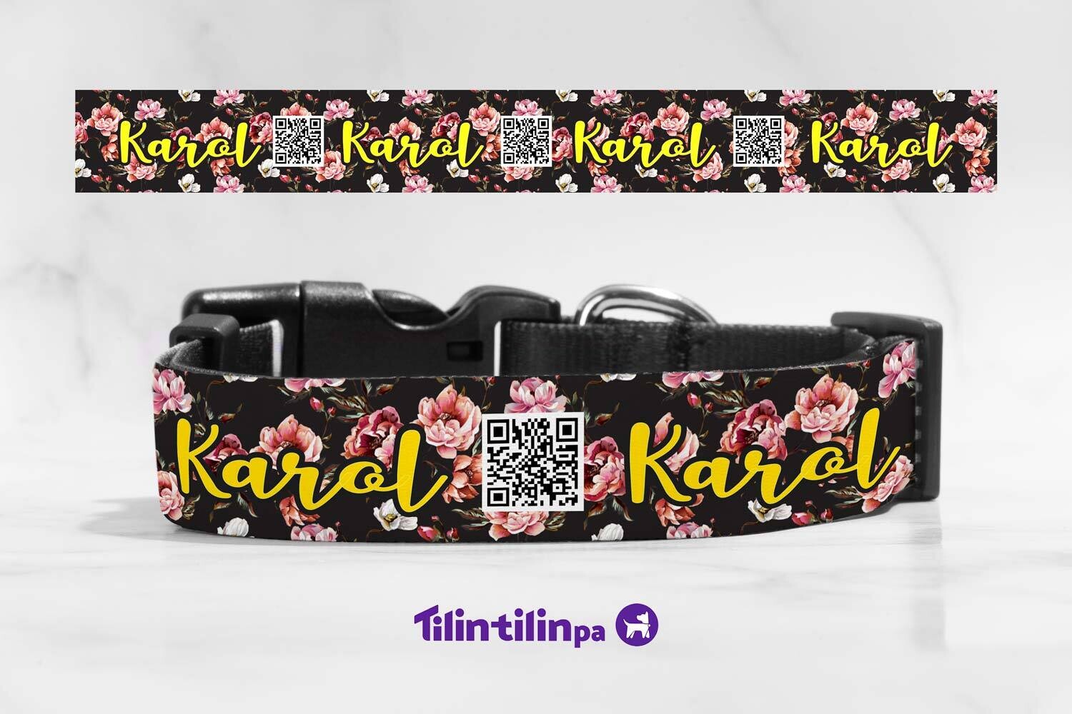 Collar Flores rosas