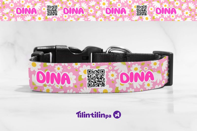 Collar Daisy pink