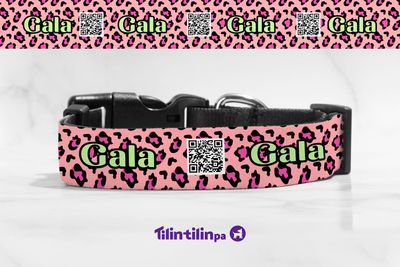 Collar pink-print