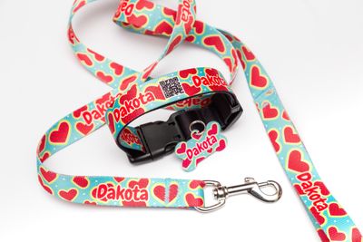 Collar corazón de sandia