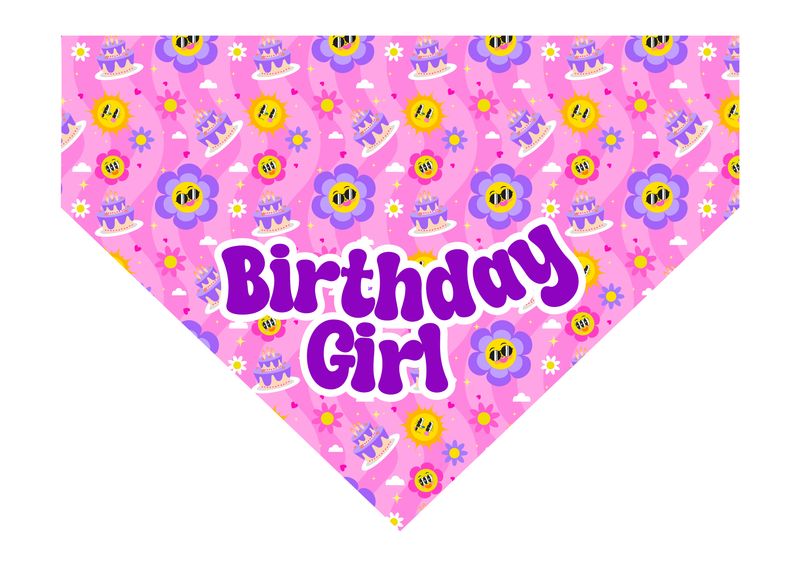 Bandana retro birthday pink