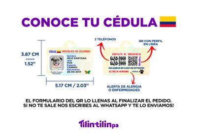 Cedula de mascota -Colombia
