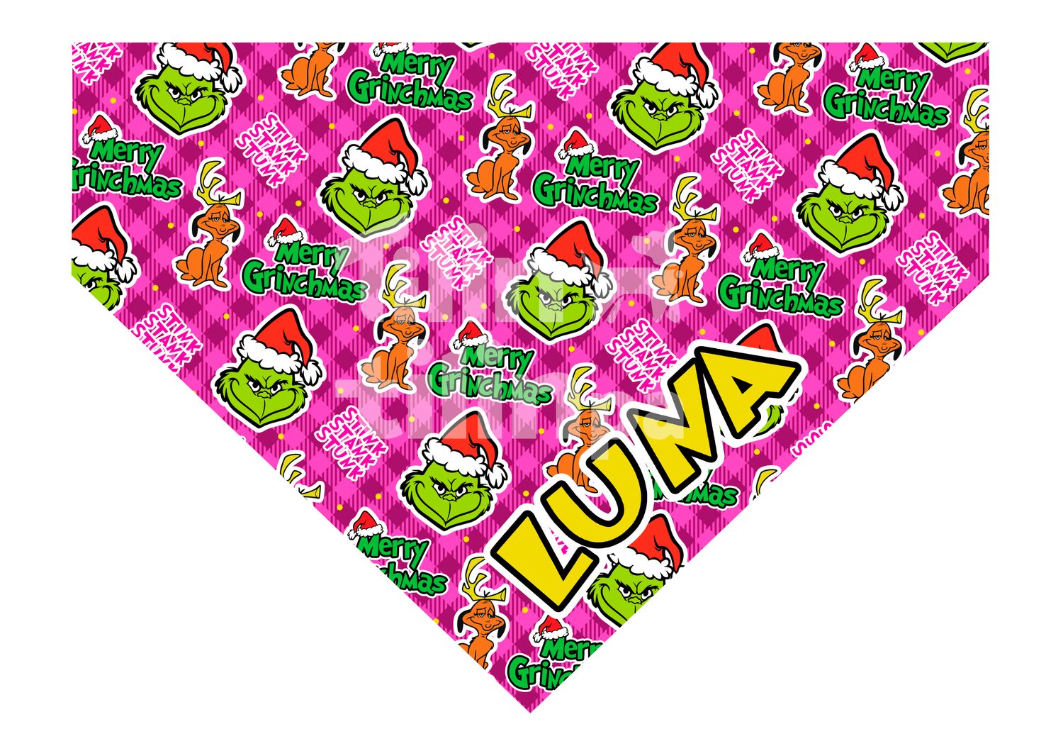 Bandana Grinchy Pink Bandana Grinchy Pink