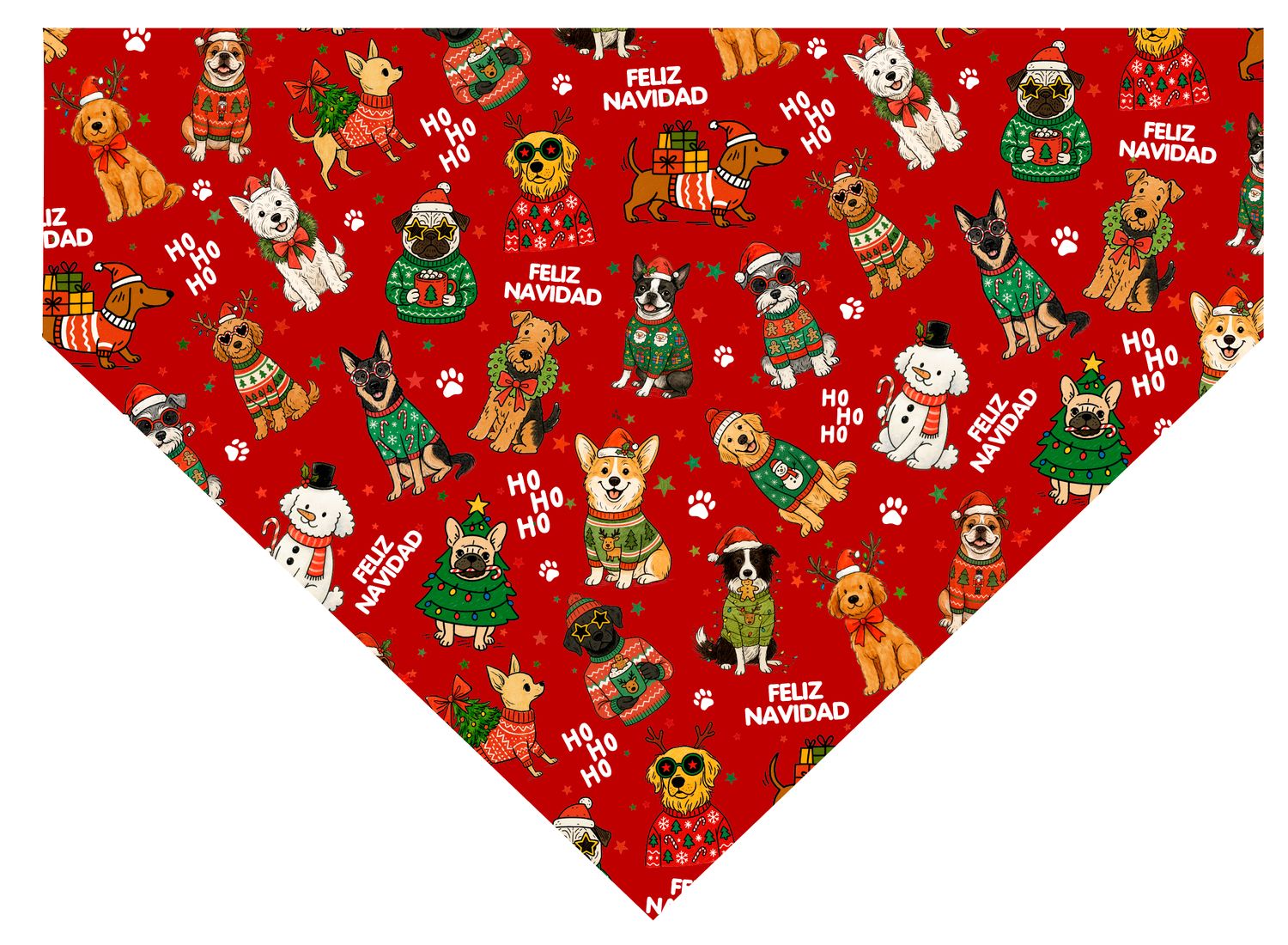 Bandana Perritos Navideños