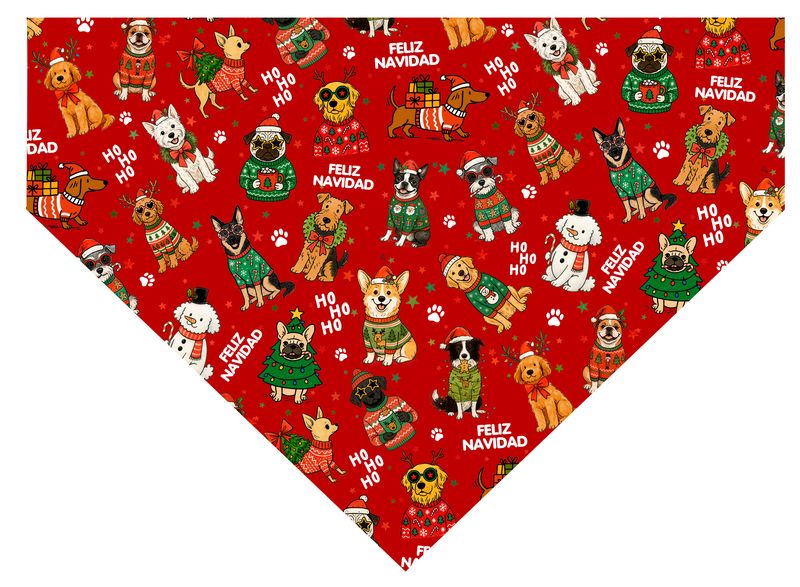 Bandana Perritos Navideños