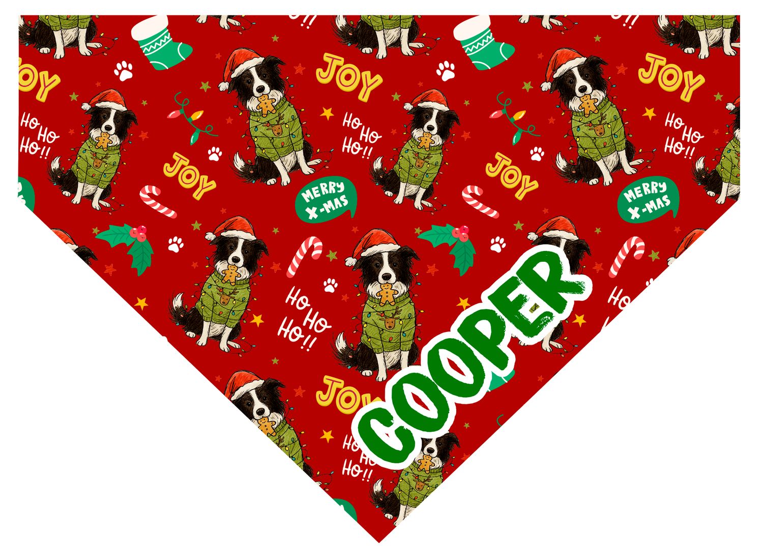 Bandana Border Collie navideño Bandana Border Collie navideño