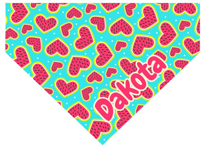Bandana corazón de sandía