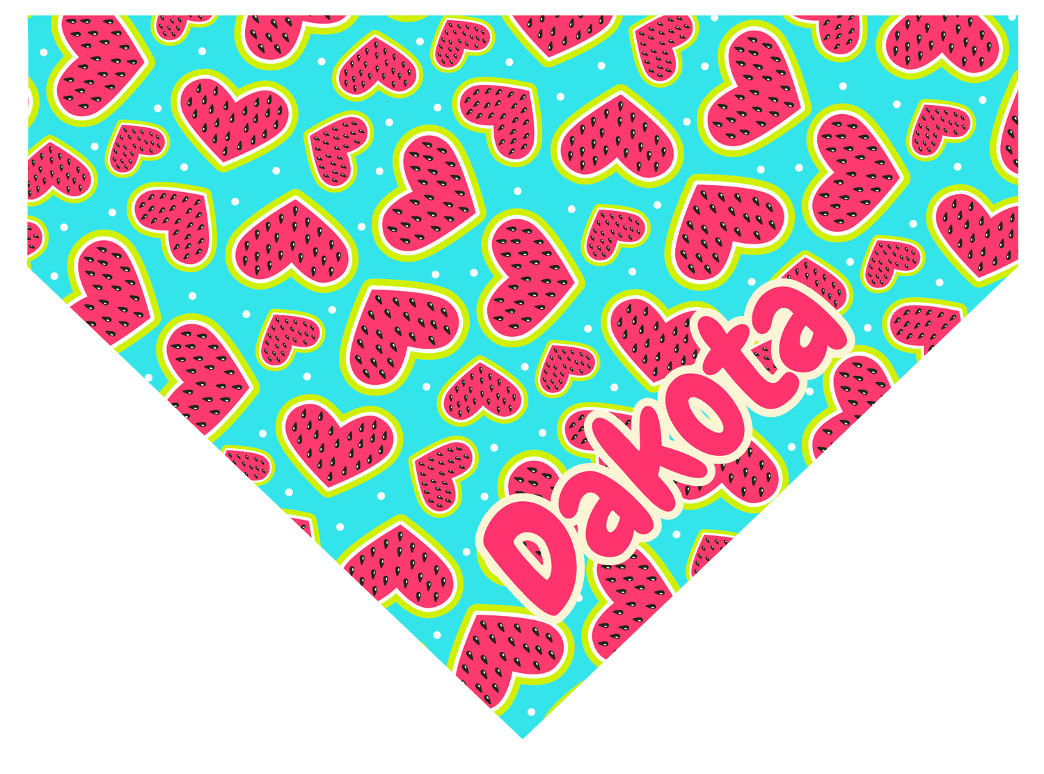 Bandana corazón de sandía
