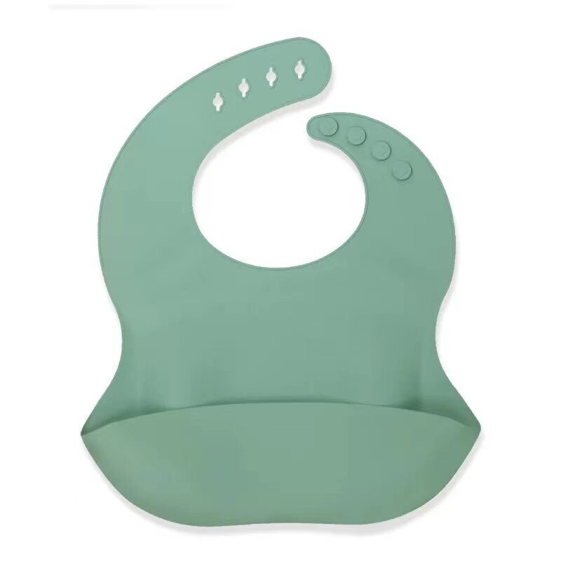 Silicone Baby Bib Green
