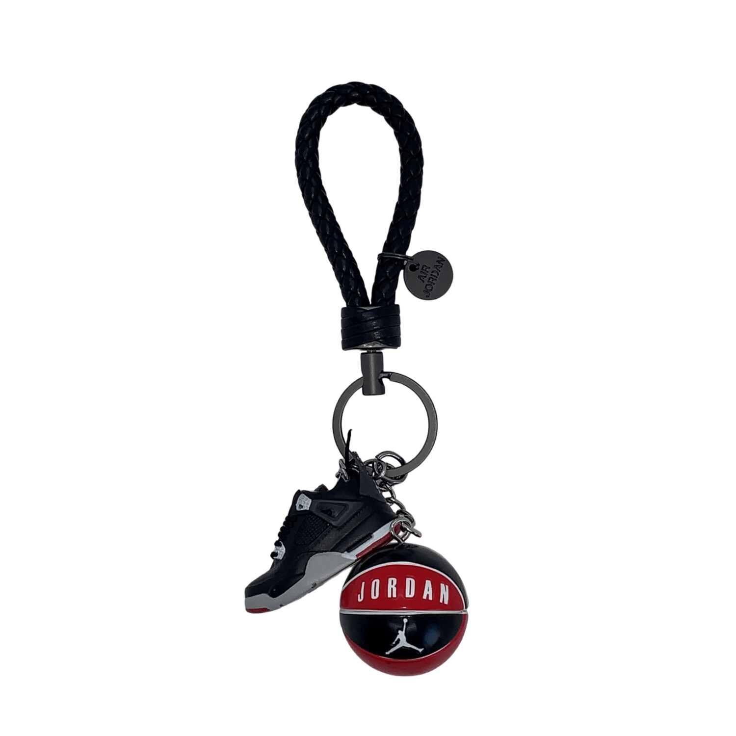 Air Jordan 4 3D mini sneaker keyring with basketball