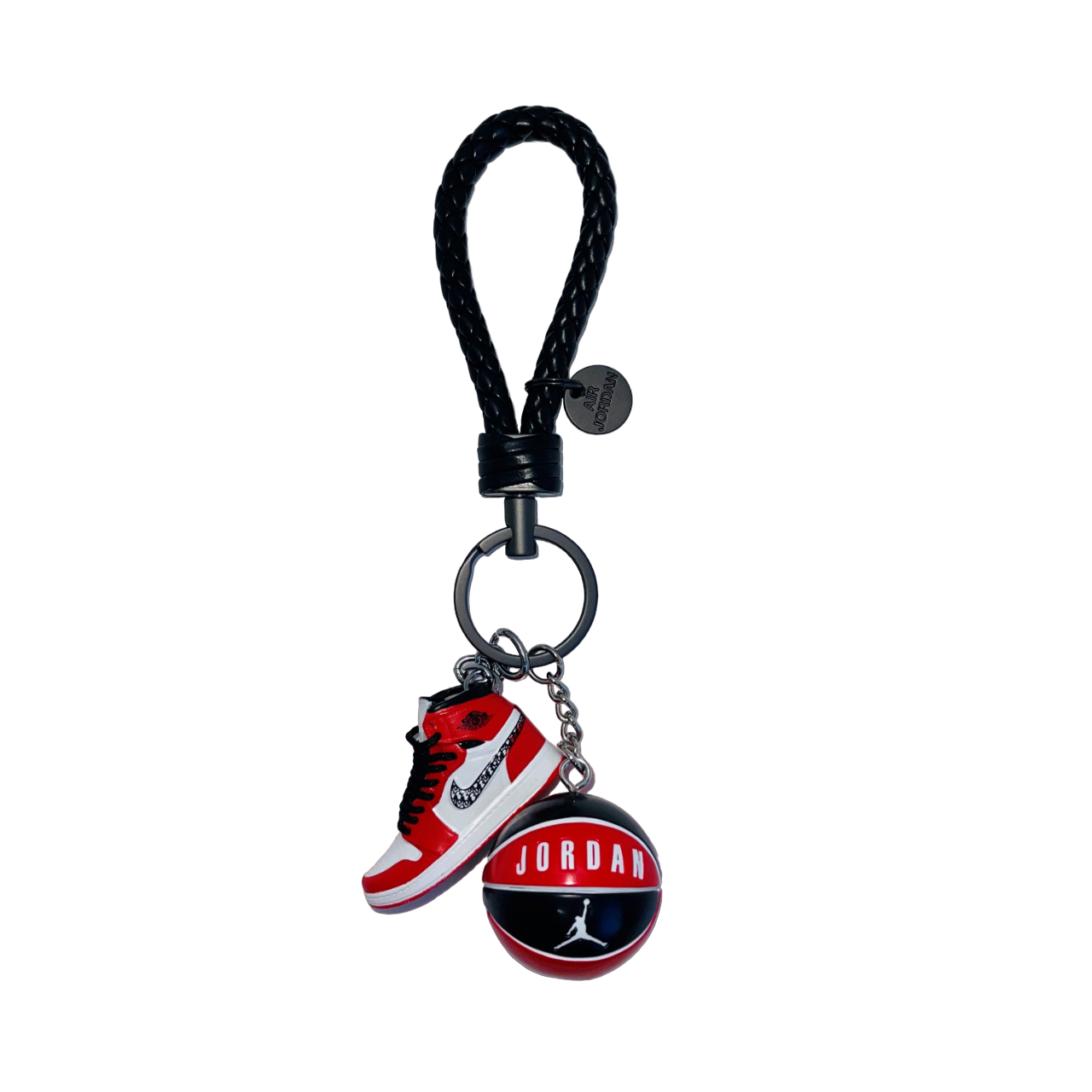 Air Jordan 1 3D mini sneaker keyring with basketball (OG D)