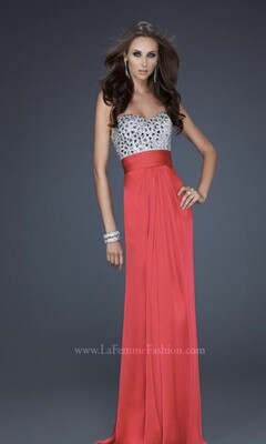 LA FEMME WATERMELON STRAPLESS