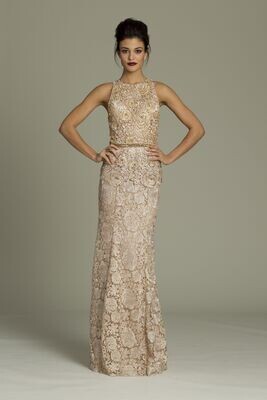 JOVANI BLK GLD PEPLUM SIZE 92985 0