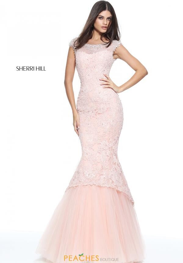 SHERRI HILL PINK LACE 