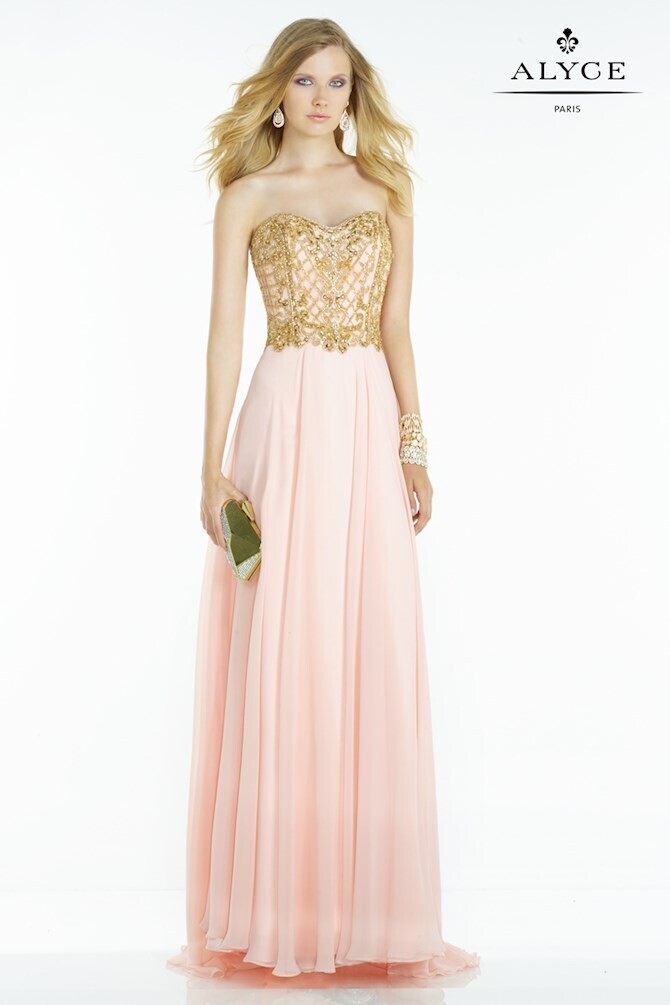 PINK BEADED STRAPLESS