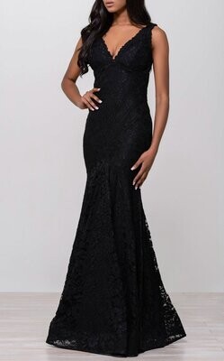 JOVANI BLACK LACE 33050 SIZE 14