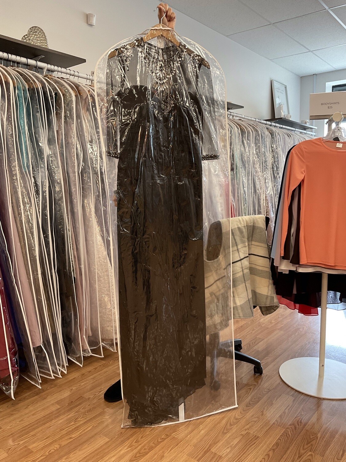 BLACK SATIN SIZE 4