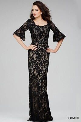 JOVANI BLACK LACE 28757 SIZE 10