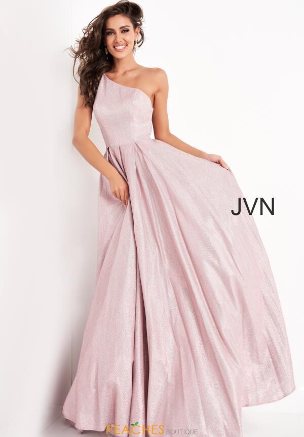 JOVANI 1 SHOULDER BLUSH JVN02541 SIZE 22