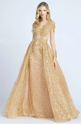 MAC DUGGAL GOLD OVERSKIRT SIZE 16