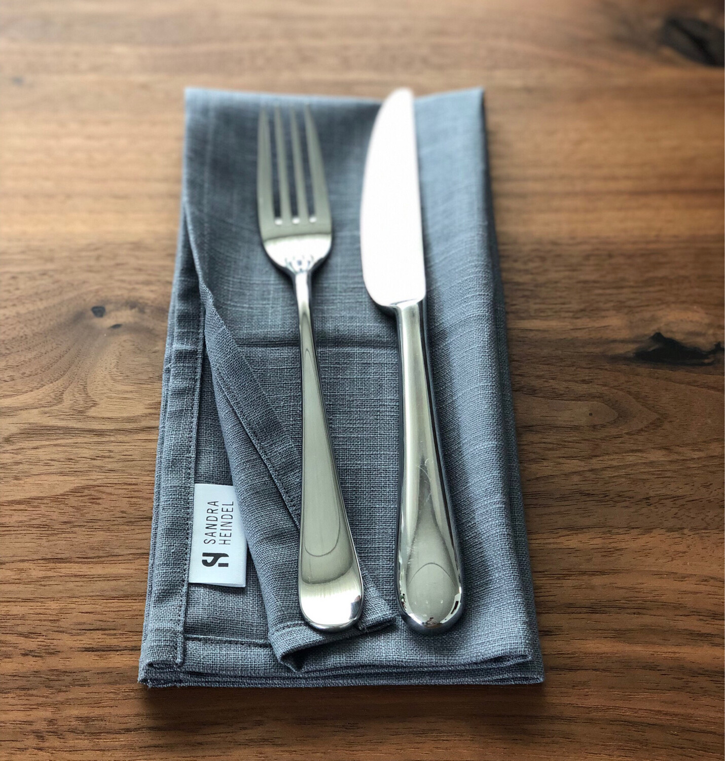 Leinenservietten Dunkelgrau (Set 4 Stk.)