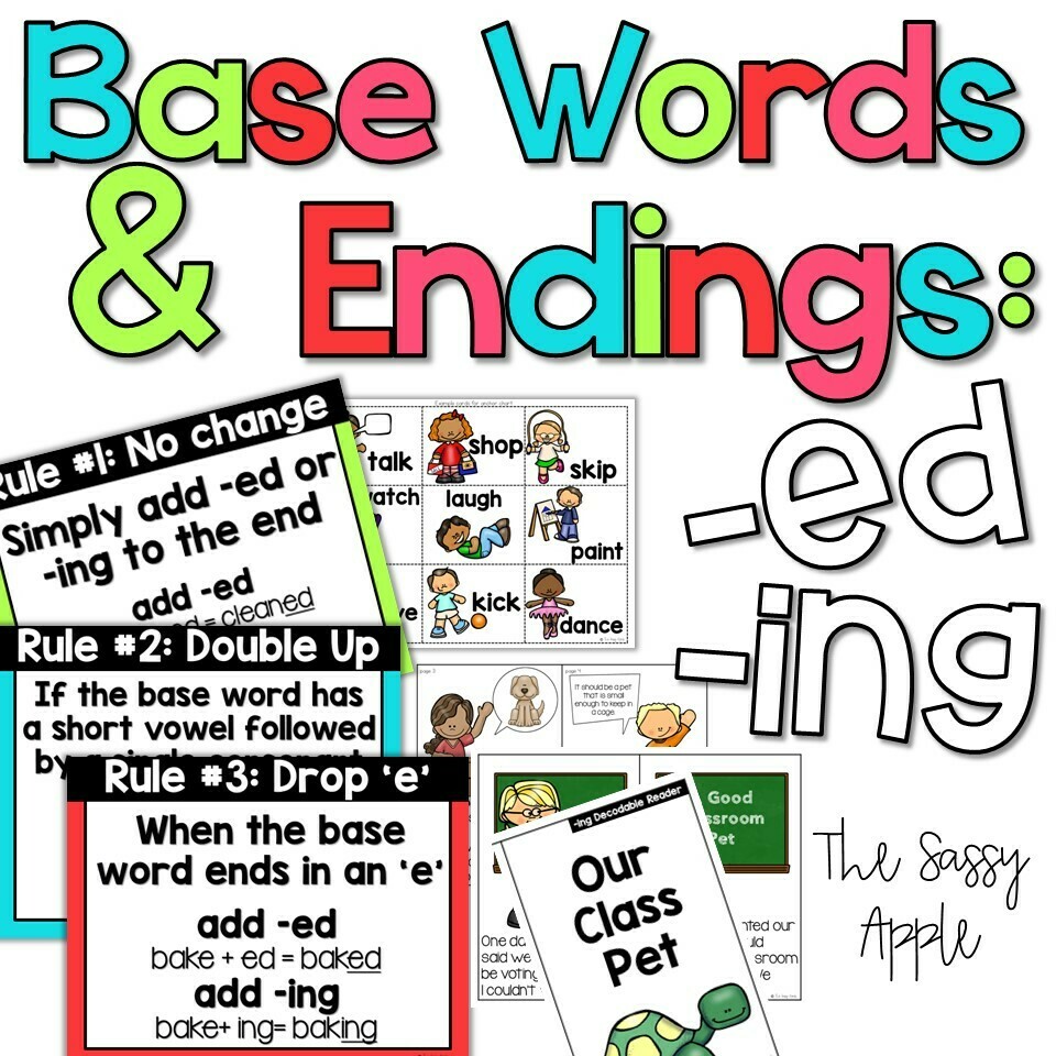Inflectional Endings: Adding -ed and -ing to base words (verbs)
