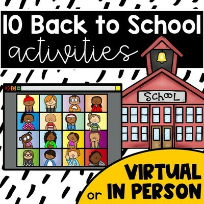 10 Back to School Activities for Face to Face or Virtual Distance Learning