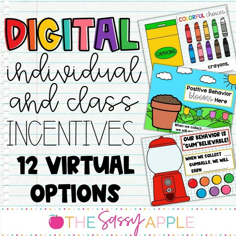 Digital Class Rewards Virtual Positive Behavior Trackers Class & Individual