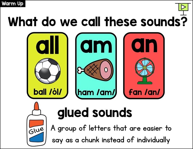 Glued Sounds -nk & -ng 15 Minute Phonics