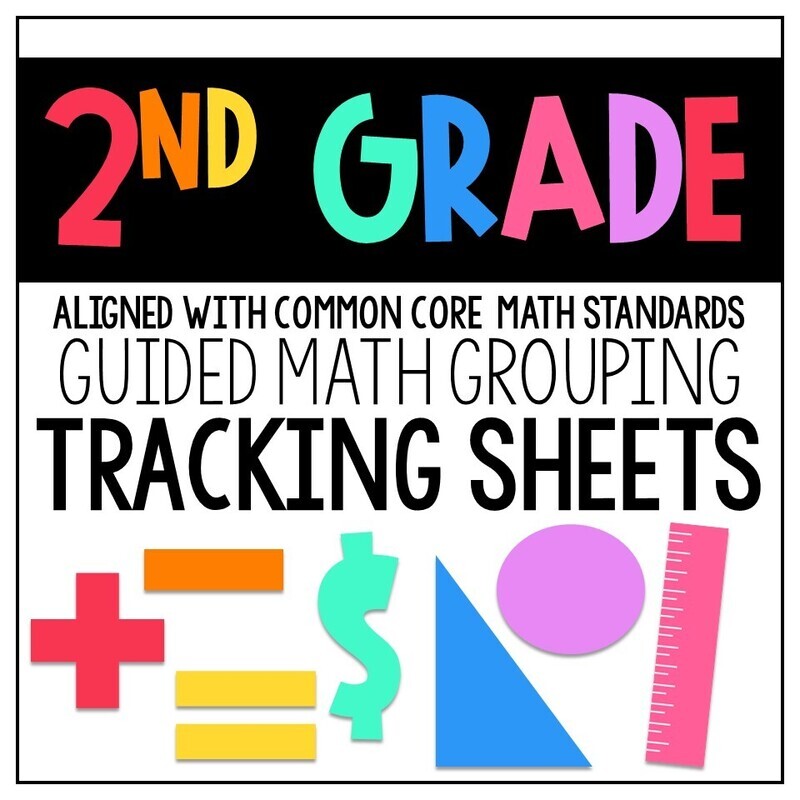 Guided Math Group Tracking Sheets: Second Grade Common Core Math Standards