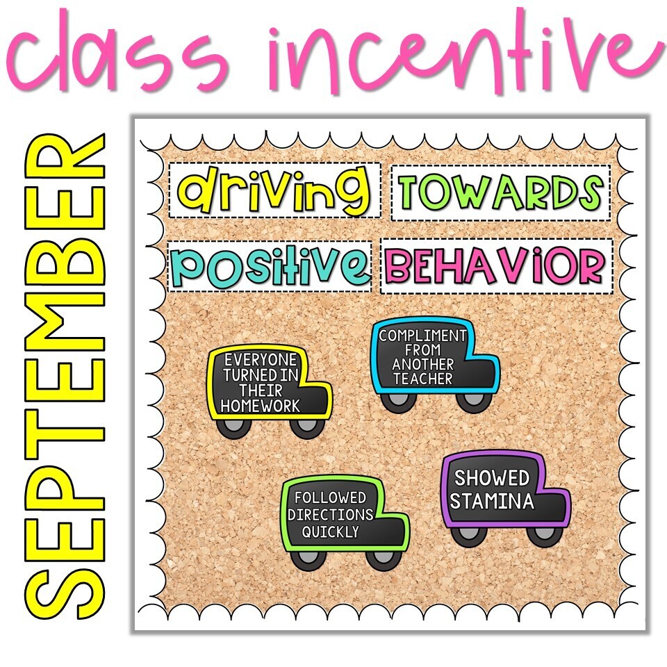 Classroom Behavior Management Positive Incentive Tracker *Editable* September