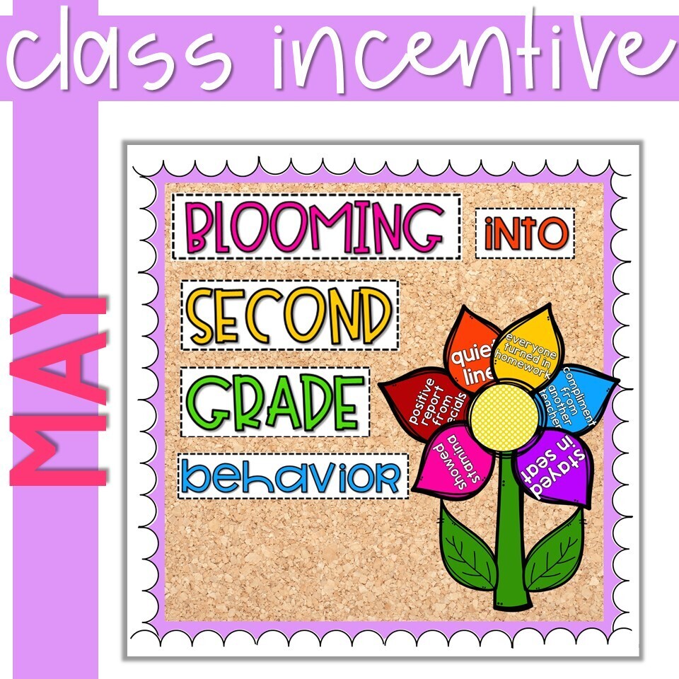 Classroom Management Positive Behavior Incentive Tracker Rewards*Editable* May