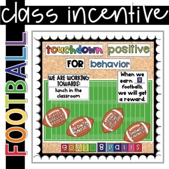 Positive Behavior Management Class Incentive Tracker Football Themed *Editable*