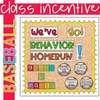 Positive Behavior Management: Baseball Themed Incentive Tracker *Editable*