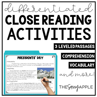Presidents' Day Activities: Reading Comprehension, Writing, Craft, Coloring