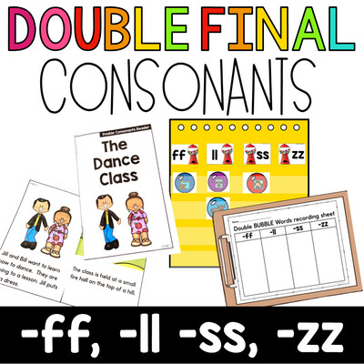 Double Consonants Activities Bonus Letter Practice FLOSS Rule Worksheets