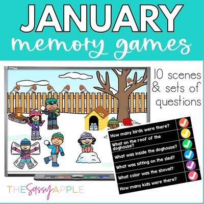 Winter Activities January Memory Game Morning Meeting Brain Breaks