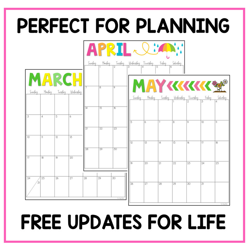2026-2027 EDITABLE Monthly Calendars Portrait