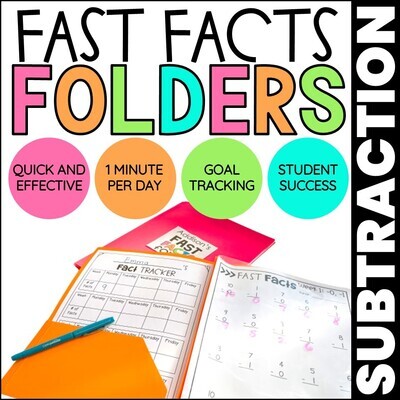 Subtraction Fact Fluency Fast Fact Folders