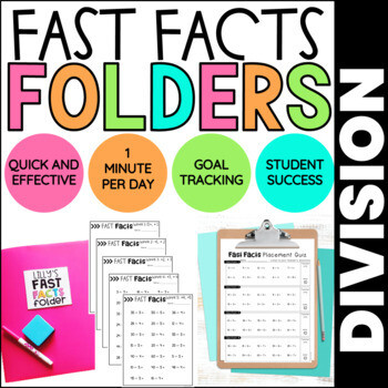 Division Daily Practice Math Fact Fluency Worksheets Fast Facts Folders