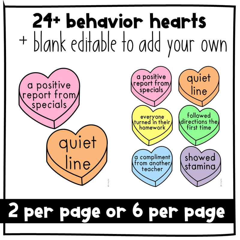 February Class Incentive Valentine's Day Classroom Management Bulletin Board