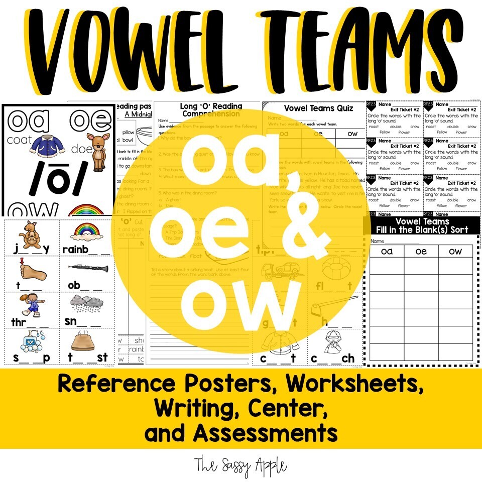 Oe Vowel Team Worksheets